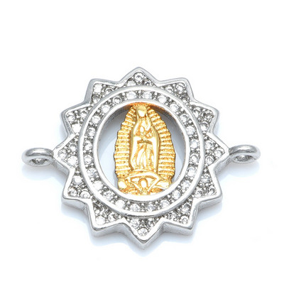 Szűz Mária Connector Charms kiegészítők ékszerkészítéshez barkácsolás kézzel készített karkötők vallási ékszer Ajándék