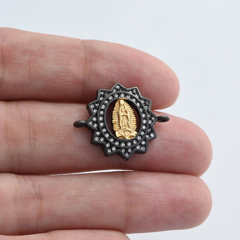Szűz Mária Connector Charms kiegészítők ékszerkészítéshez barkácsolás kézzel készített karkötők vallási ékszer Ajándék