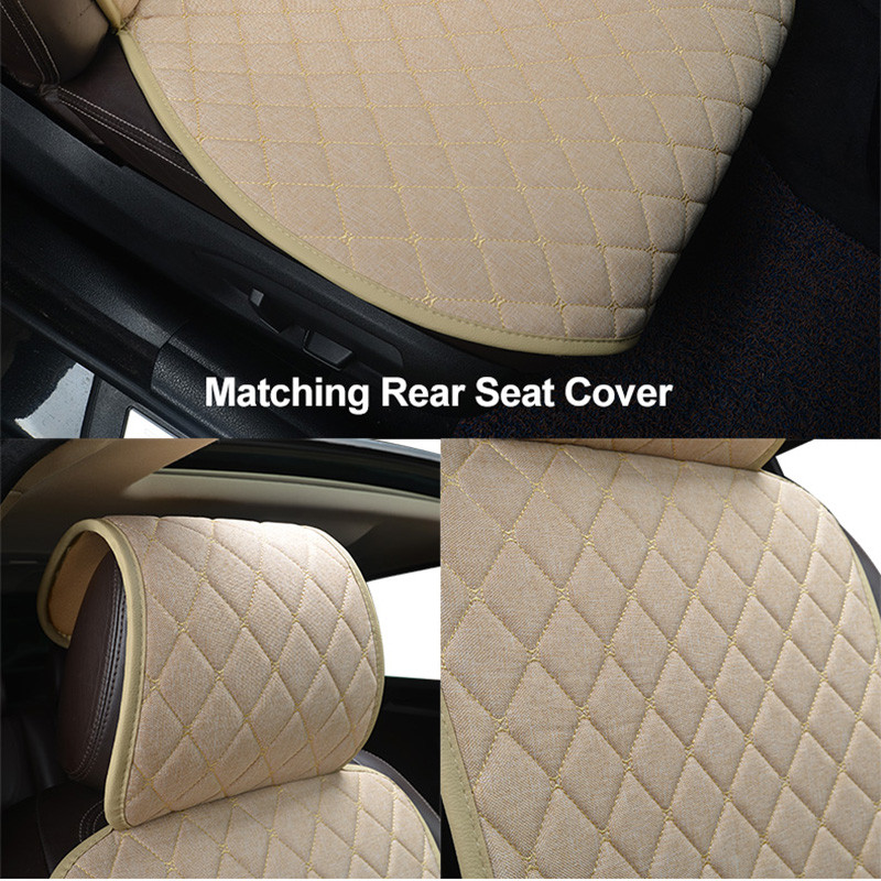 Husă pentru scaun auto din in Accesorii pentru mașină Spatar Tetiera Scaun din față Spate Talie Pernă lavabilă Covorașă Auto Four Seasons