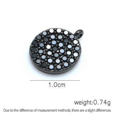 Šarm crni mali metalni privjesci za sreću Dodaci za narukvicu Naušnice Izrada nakita 10*7 mm