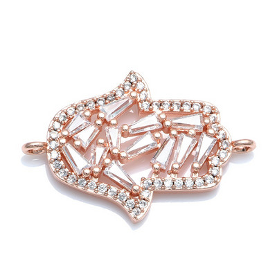 Sjajni Hamsa ručni šuplji privjesci Konektor Dodaci za izradu nakita DIY Ručni rad Žene Muškarci Nakit Narukvice Modni darovi