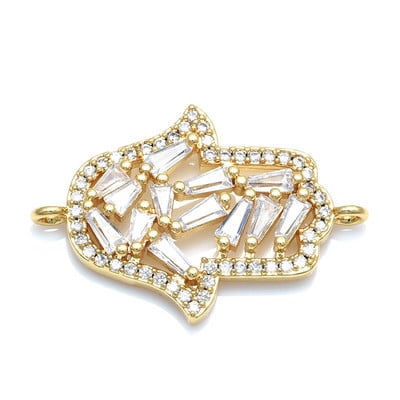 Sjajni Hamsa ručni šuplji privjesci Konektor Dodaci za izradu nakita DIY Ručni rad Žene Muškarci Nakit Narukvice Modni darovi