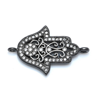 Sjajni Hamsa ručni šuplji privjesci Konektor Dodaci za izradu nakita DIY Ručni rad Žene Muškarci Nakit Narukvice Modni darovi