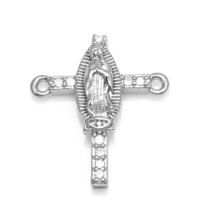 Jesus Christ Cross Connector Charms medál arany szál fekete kiegészítők ékszer karkötő készítéshez
