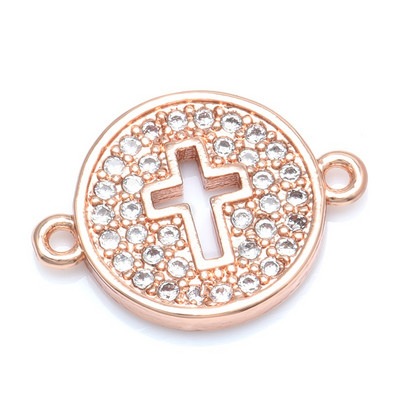 Jesus Christ Cross Connector Charms medál arany szál fekete kiegészítők ékszer karkötő készítéshez