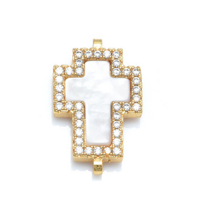 Jesus Christ Cross Connector Charms medál arany szál fekete kiegészítők ékszer karkötő készítéshez