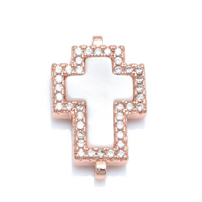 Jesus Christ Cross Connector Charms medál arany szál fekete kiegészítők ékszer karkötő készítéshez