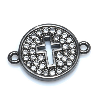 Jesus Christ Cross Connector Charms medál arany szál fekete kiegészítők ékszer karkötő készítéshez