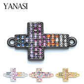 Cross Jesus Connectors Kiegészítők Nőknek Férfi Kézzel Készített Karácsonyi Karkötő Ajándék Barkácsolás Cirkon ékszerek Leletek Varázskészítés