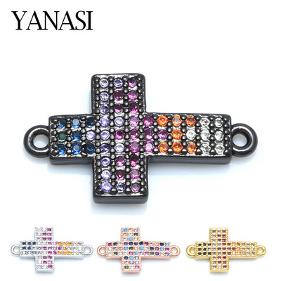 Cross Jesus Connectors Kiegészítők Nőknek Férfi Kézzel Készített Karácsonyi Karkötő Ajándék Barkácsolás Cirkon ékszerek Leletek Varázskészítés