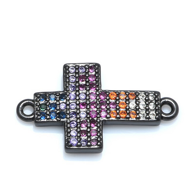 Cross Jesus Connectors Kiegészítők Nőknek Férfi Kézzel Készített Karácsonyi Karkötő Ajándék Barkácsolás Cirkon ékszerek Leletek Varázskészítés