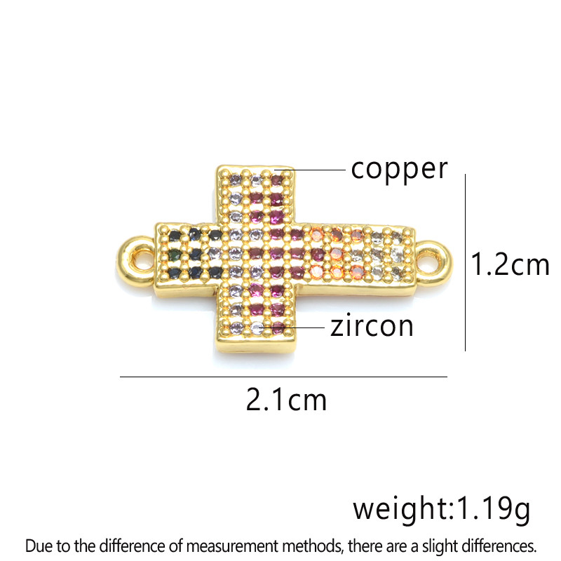 Cross Jesus Connectors Kiegészítők Nőknek Férfi Kézzel Készített Karácsonyi Karkötő Ajándék Barkácsolás Cirkon ékszerek Leletek Varázskészítés