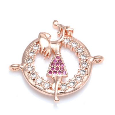 4 цвята "Mama" Love Charm Connector Аксесоари за бижута Изработка на гривни Ръчно изработен подарък за деня на майката CZ Jewelry