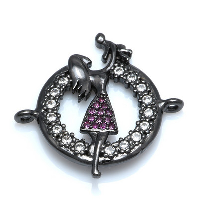 4 цвята "Mama" Love Charm Connector Аксесоари за бижута Изработка на гривни Ръчно изработен подарък за деня на майката CZ Jewelry