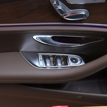 Για Mercedes Benz E Class w213 2016-2021 Styling αυτοκινήτου ABS Ασημί Κουμπί κάλυμμα κουμπιού πόρτας αυτοκινήτου Κάλυμμα πλαισίου Αυτοκόλλητο αξεσουάρ αυτοκινήτου