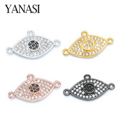 Evil Eye Connectors For Bracelet Necklace Accessories for Jewelry Making Handmade DIY Copper Accessories Supplies Χονδρική