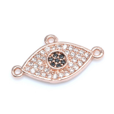 Evil Eye Connectors For Bracelet Necklace Accessories for Jewelry Making Handmade DIY Copper Accessories Supplies Χονδρική