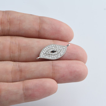 Evil Eye Connectors Charms For Accessories Κοσμήματα Κατασκευής Προμήθειες Χρυσό Ασήμι Ροζ Χρυσό Βραχιόλι DIY Jewelry Findings