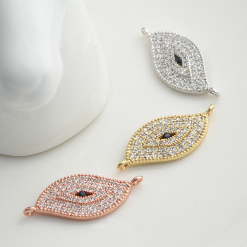 Evil Eye Connectors Charms For Accessories Κοσμήματα Κατασκευής Προμήθειες Χρυσό Ασήμι Ροζ Χρυσό Βραχιόλι DIY Jewelry Findings