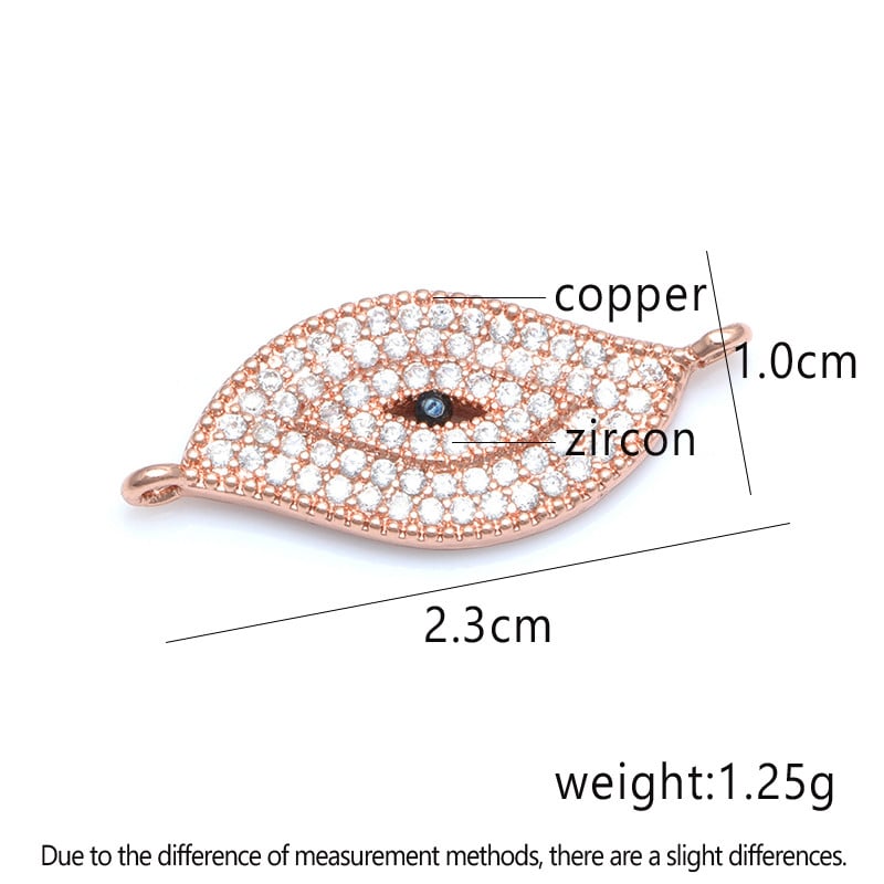 Evil Eye Connectors Bűbáj kiegészítőkhöz Ékszerkészítési kellékek Arany Ezüst Rózsa Arany Karkötő Barkács ékszerleletek