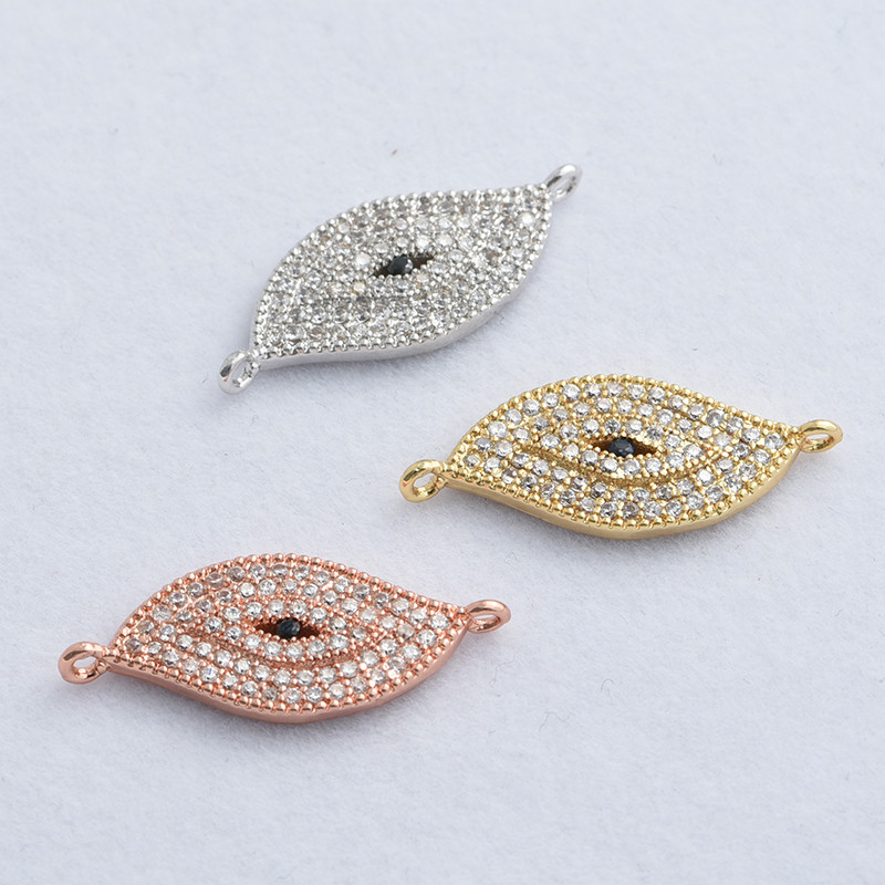 Evil Eye Connectors Bűbáj kiegészítőkhöz Ékszerkészítési kellékek Arany Ezüst Rózsa Arany Karkötő Barkács ékszerleletek