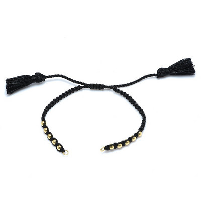 Kézzel készített Black Evil Eye Turkish Evil Eye Charms Connector ékszer készítés arany fekete CZ sárgaréz karkötő nyaklánc