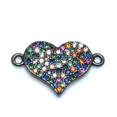 Блестящи сърца Талисмани Конектор Аксесоари за изработка на бижута Гривни Направи си сам Гривни Консумативи за бижута за жени Колие Обеци