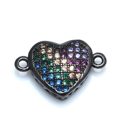 Блестящи сърца Талисмани Конектор Аксесоари за изработка на бижута Гривни Направи си сам Гривни Консумативи за бижута за жени Колие Обеци