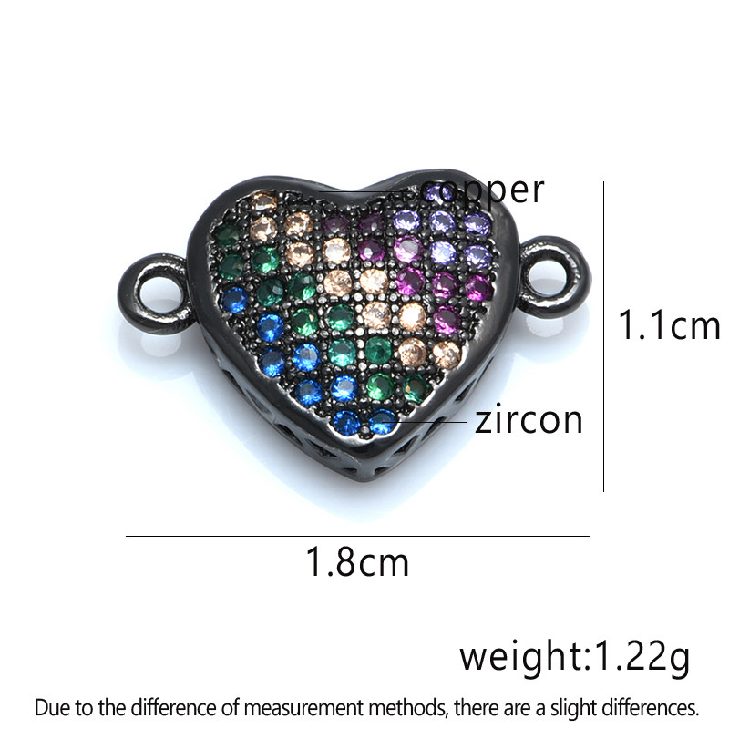 Блестящи сърца Талисмани Конектор Аксесоари за изработка на бижута Гривни Направи си сам Гривни Консумативи за бижута за жени Колие Обеци