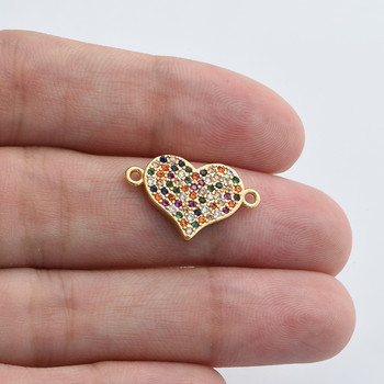 4 Χρώματα DIY Χρυσό/Ασημί Πολύχρωμα Καρδιά Γούρι για Σκουλαρίκια Βραχιόλια Γυναικεία χειροποίητα κοσμήματα