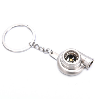 Valódi Whistle Sound turbó kulcstartó hüvely csapágy forgó autóalkatrész modell turbina turbófeltöltő kulcstartó gyűrű kulcstartó kulcstartó