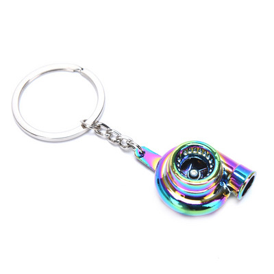 Valódi Whistle Sound turbó kulcstartó hüvely csapágy forgó autóalkatrész modell turbina turbófeltöltő kulcstartó gyűrű kulcstartó kulcstartó