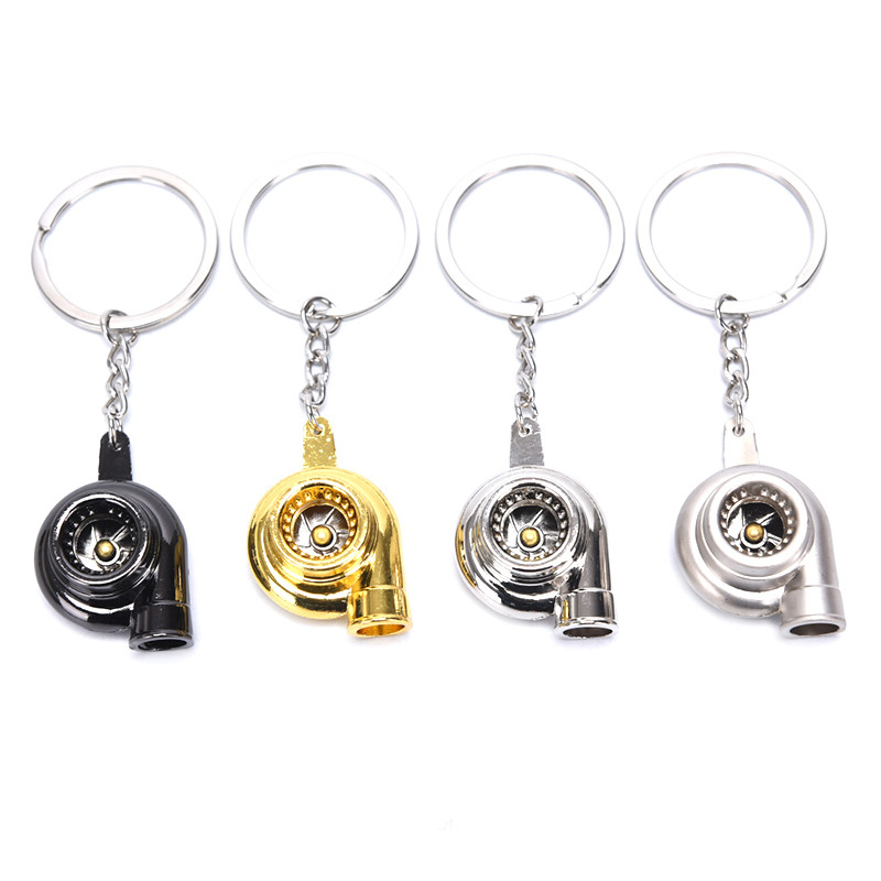 Valódi Whistle Sound turbó kulcstartó hüvely csapágy forgó autóalkatrész modell turbina turbófeltöltő kulcstartó gyűrű kulcstartó kulcstartó