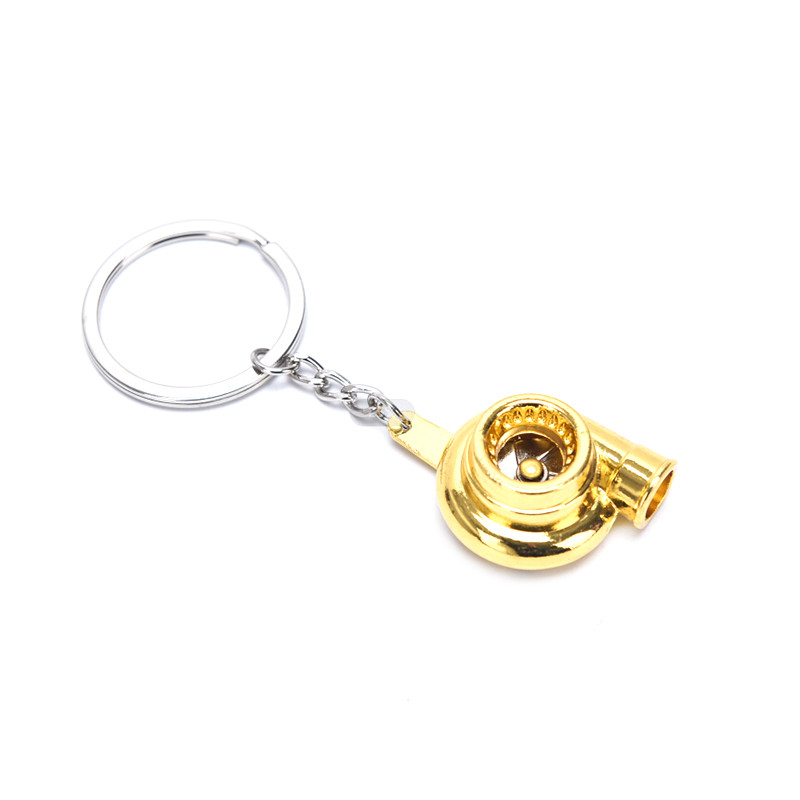 Valódi Whistle Sound turbó kulcstartó hüvely csapágy forgó autóalkatrész modell turbina turbófeltöltő kulcstartó gyűrű kulcstartó kulcstartó