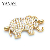 Slon Životinje Konektor Dodaci za izradu nakita Bakreni cirkonij Ručno izrađena ženska muška narukvica Poklon