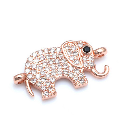 Slon Životinje Konektor Dodaci za izradu nakita Bakreni cirkonij Ručno izrađena ženska muška narukvica Poklon