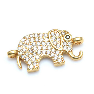 Slon Životinje Konektor Dodaci za izradu nakita Bakreni cirkonij Ručno izrađena ženska muška narukvica Poklon
