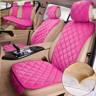 Plush Car Back Seat Covers Set Universal Winter Warm Automobile Front Rear Seats Cushion Mat Protector Interior Accessories