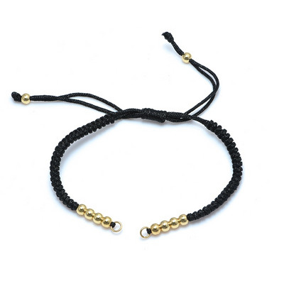 Κόκκινο μαύρο ροζ μπλε υφαντό σχοινί ρυθμιζόμενη αλυσίδα για γυναίκα άντρας Παιδικό βραχιόλι Making Diy Handmade Connectors βραχιόλι