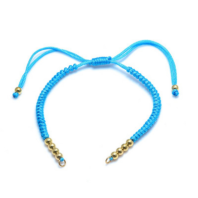 Κόκκινο μαύρο ροζ μπλε υφαντό σχοινί ρυθμιζόμενη αλυσίδα για γυναίκα άντρας Παιδικό βραχιόλι Making Diy Handmade Connectors βραχιόλι