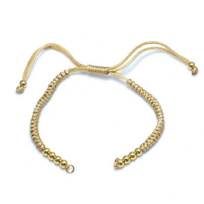 Κόκκινο μαύρο ροζ μπλε υφαντό σχοινί ρυθμιζόμενη αλυσίδα για γυναίκα άντρας Παιδικό βραχιόλι Making Diy Handmade Connectors βραχιόλι