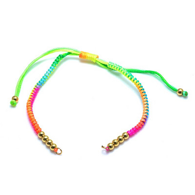 Κόκκινο μαύρο ροζ μπλε υφαντό σχοινί ρυθμιζόμενη αλυσίδα για γυναίκα άντρας Παιδικό βραχιόλι Making Diy Handmade Connectors βραχιόλι