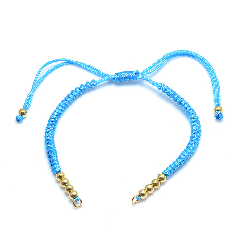 Κόκκινο μαύρο ροζ μπλε υφαντό σχοινί ρυθμιζόμενη αλυσίδα για γυναίκα άντρας Παιδικό βραχιόλι Making Diy Handmade Connectors βραχιόλι