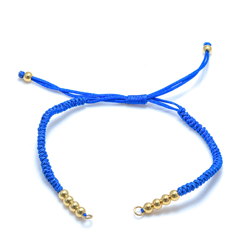 Κόκκινο μαύρο ροζ μπλε υφαντό σχοινί ρυθμιζόμενη αλυσίδα για γυναίκα άντρας Παιδικό βραχιόλι Making Diy Handmade Connectors βραχιόλι