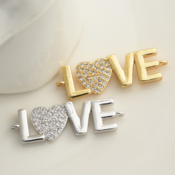 Love Letter Αξεσουάρ καρδιάς για βραχιόλια Κοσμήματα ευρήματα Diy χειροποίητες συνδέσεις για γυναίκες Lover Couple Gift Bracelet