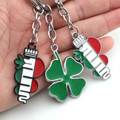 Breloc masina verde cu patru foi trifoi breloc breloc suport inel pentru Alfa Romeo 147 156 164 166 159 GT Giulia Giulietta Stelvio