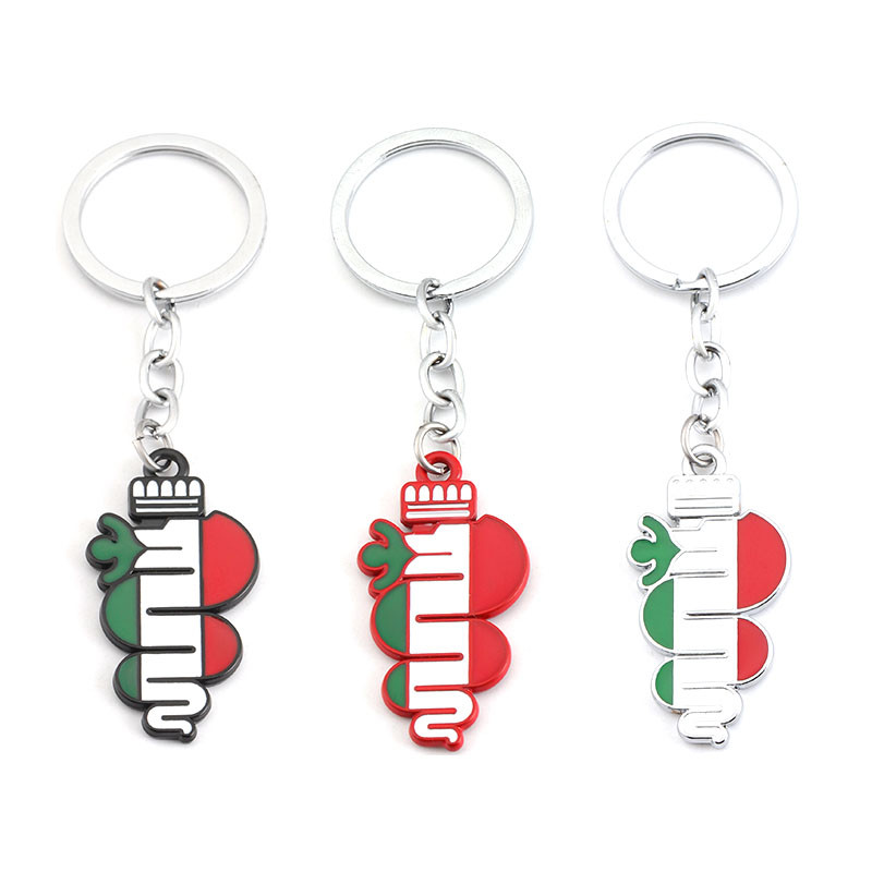 Breloc masina verde cu patru foi trifoi breloc breloc suport inel pentru Alfa Romeo 147 156 164 166 159 GT Giulia Giulietta Stelvio