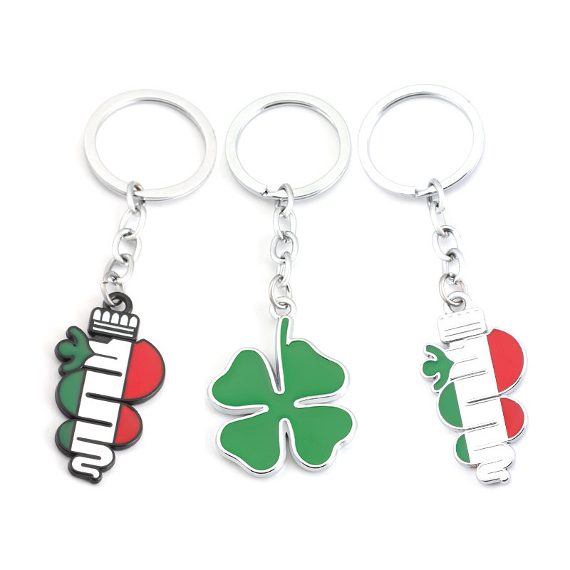 Breloc masina verde cu patru foi trifoi breloc breloc suport inel pentru Alfa Romeo 147 156 164 166 159 GT Giulia Giulietta Stelvio