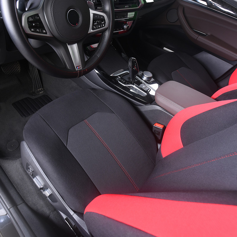 2 БР. Калъфи за предни седалки на автомобила с мрежа 3 мм Калъф за автомобилен продукт Външни части Червен птичи поглед за fordfocus, за TOYOTA-RAV4