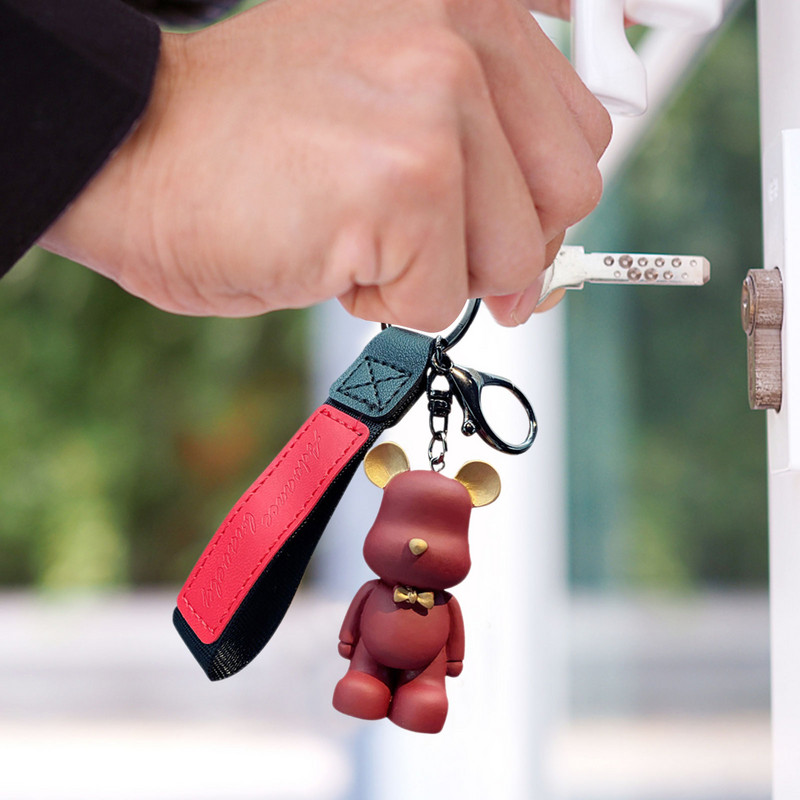 Auto Bear Doll Võtmehoidja Armas võtmehoidja Loomade Võtmehoidja Paelapaela kott Auto võtmehoidja hoidja Aksessuaarid Tüdrukutele Poistele Lastele Teismelistele